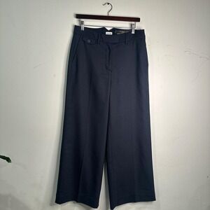 JCREW Marie Marot Italy Nova Fides Trouser Navy Blue Wideleg 8